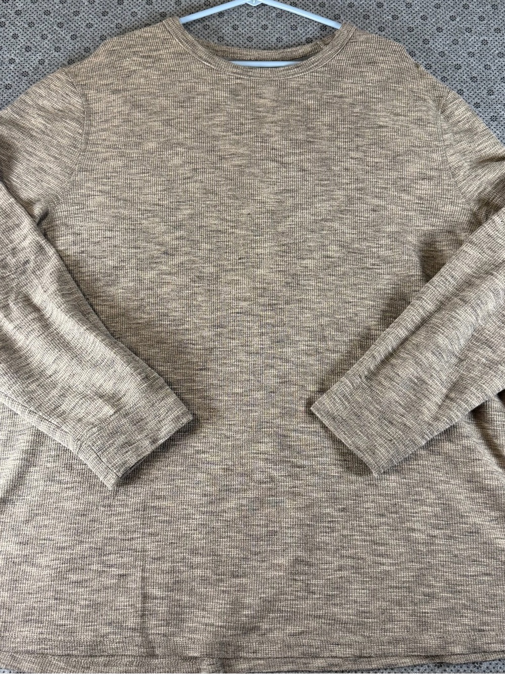 George Men's Crewneck Sweater in Light Tan Heather